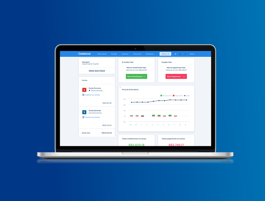 Gestão Financeira para Pequenas Empresas - Conta Azul - Sistema de Gestão Financeira - Finanças Azul